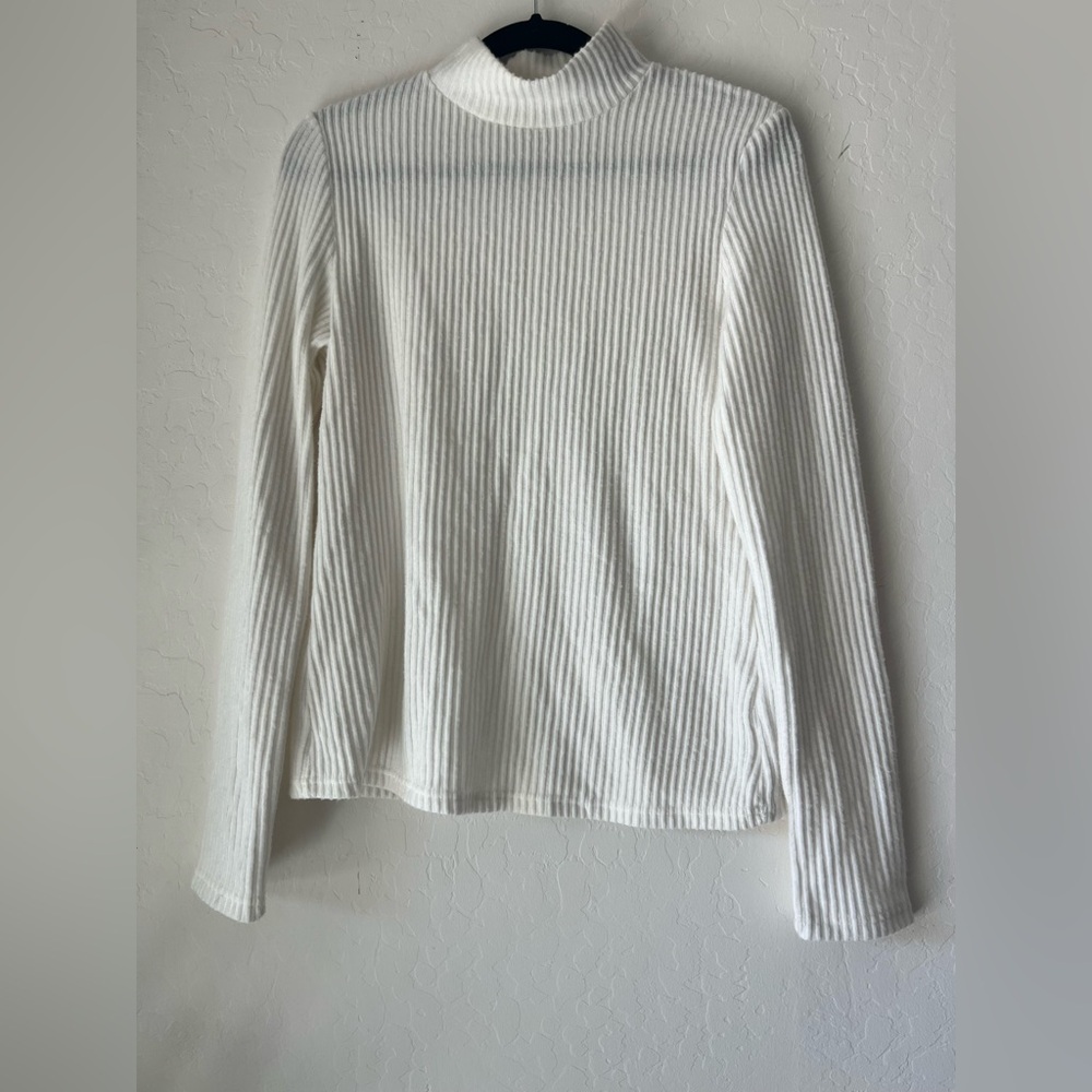 Another Love Cream Ribbed Long Sleeve Top